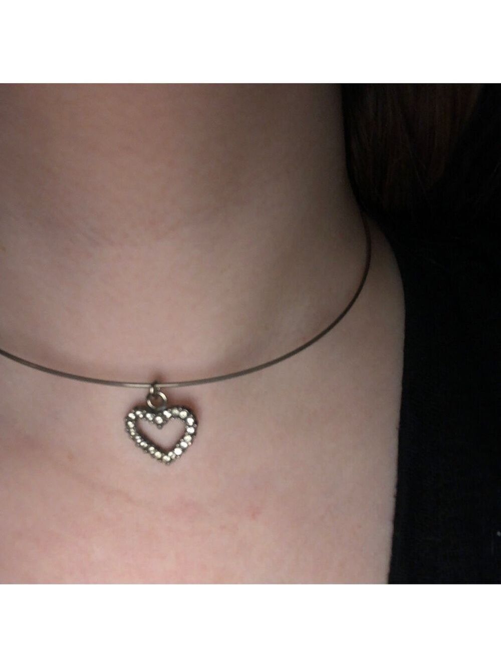 Sterling Silver Heart Charm Necklace